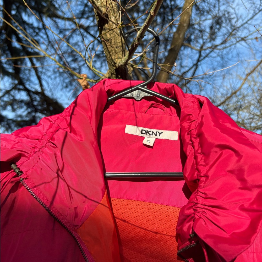 DKNY Women's Vibrant Pink Utility Jacket - Picture 2 of 3